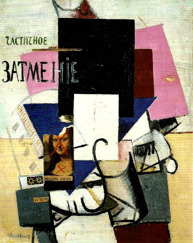 composition with mona lisa, Kazimir Malevich